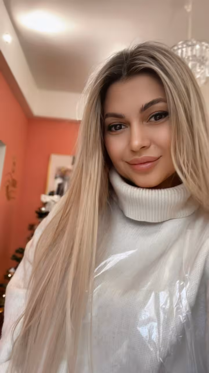 Maryna brides by young man